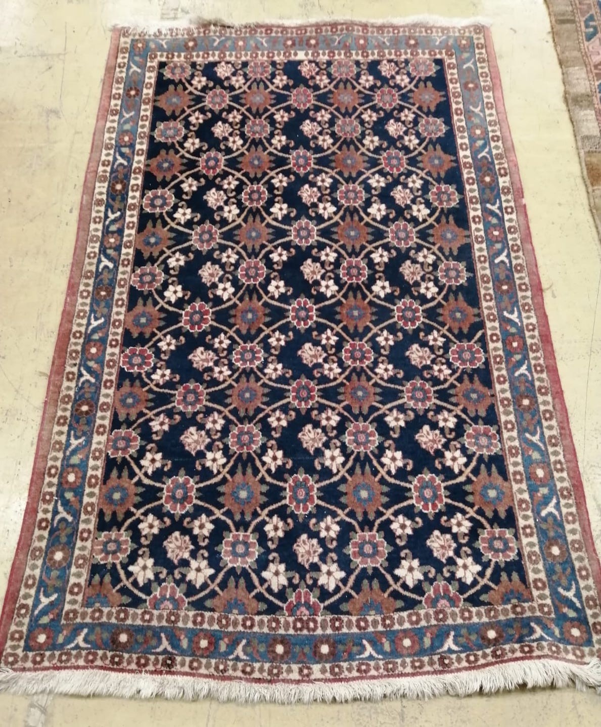 A North West Persian blue ground rug, 160 x 103cm